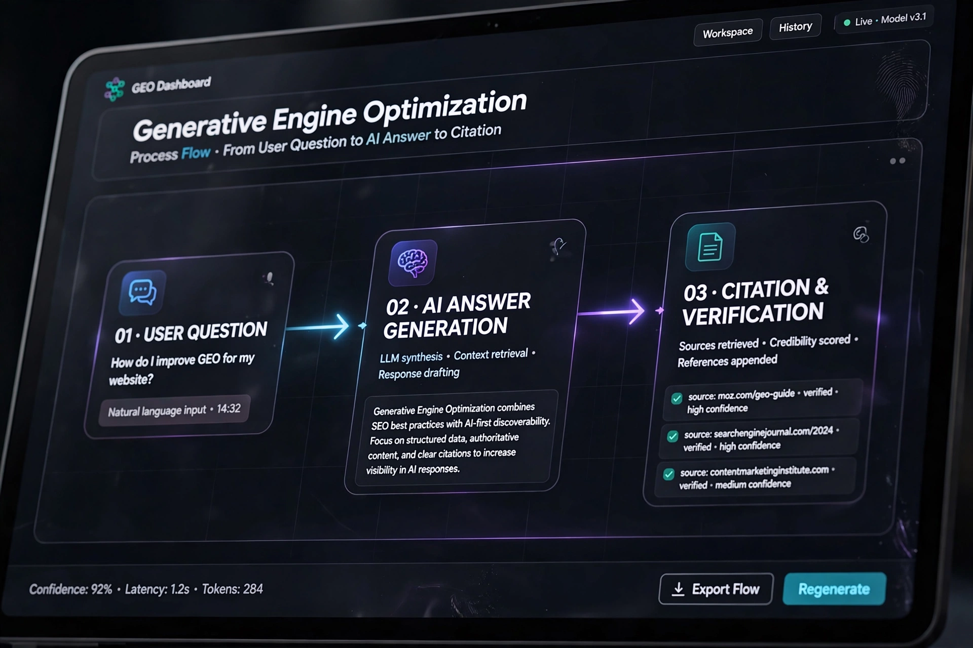 Wie man in KI Antworten rankt mit Generative Engine Optimization Prozess